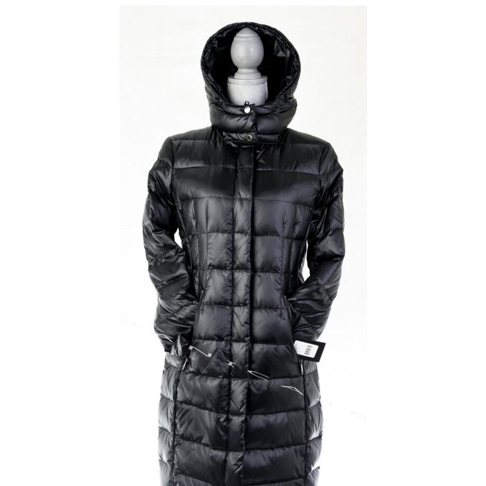 DKNY Women's Quilted Hooded Down Coat Puffer